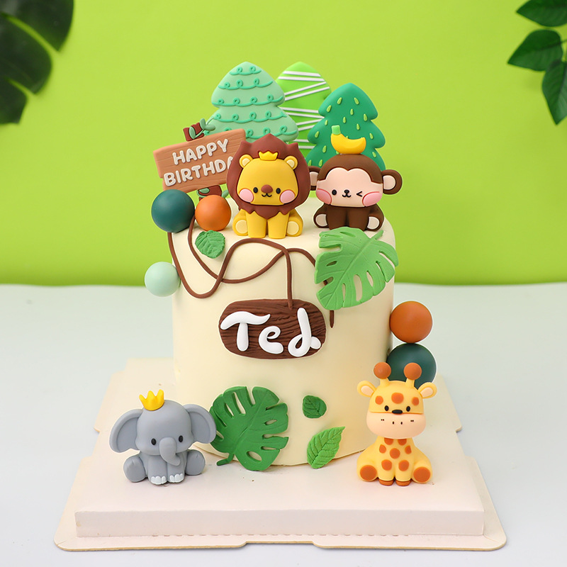 New Forest Jungle Animals Cake - Wedding Zoo ulasan dan harga