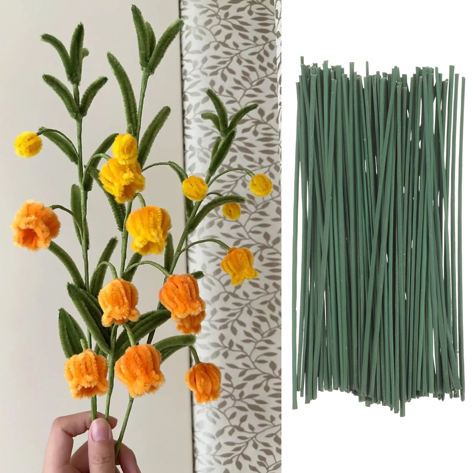 100Pcs Artificial Flower Stems - Wedding Support ulasan dan harga