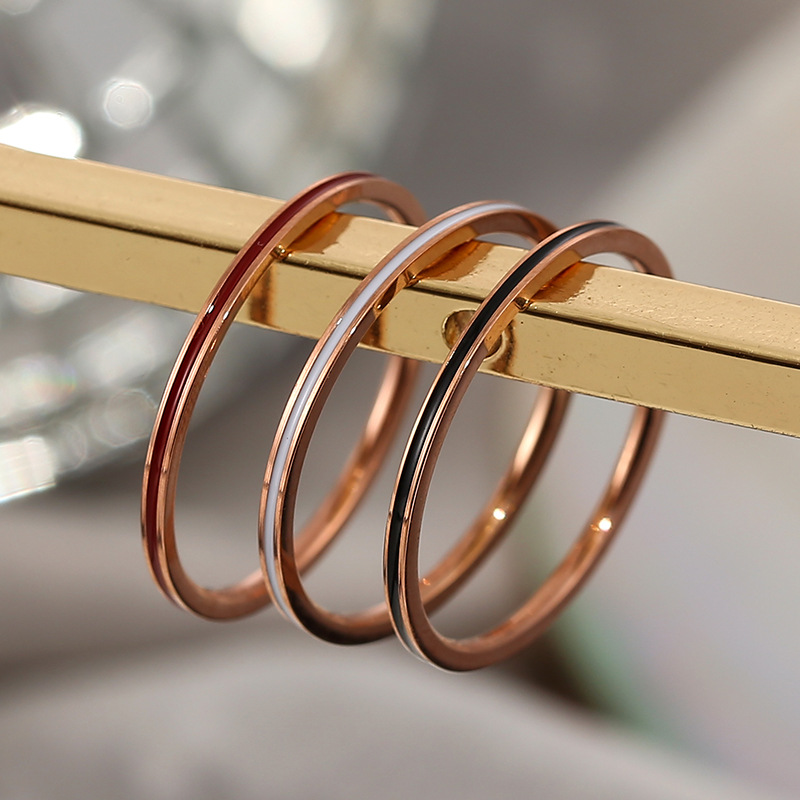 Titanium Steel Rose Gold Color - Wedding Zone ulasan dan harga