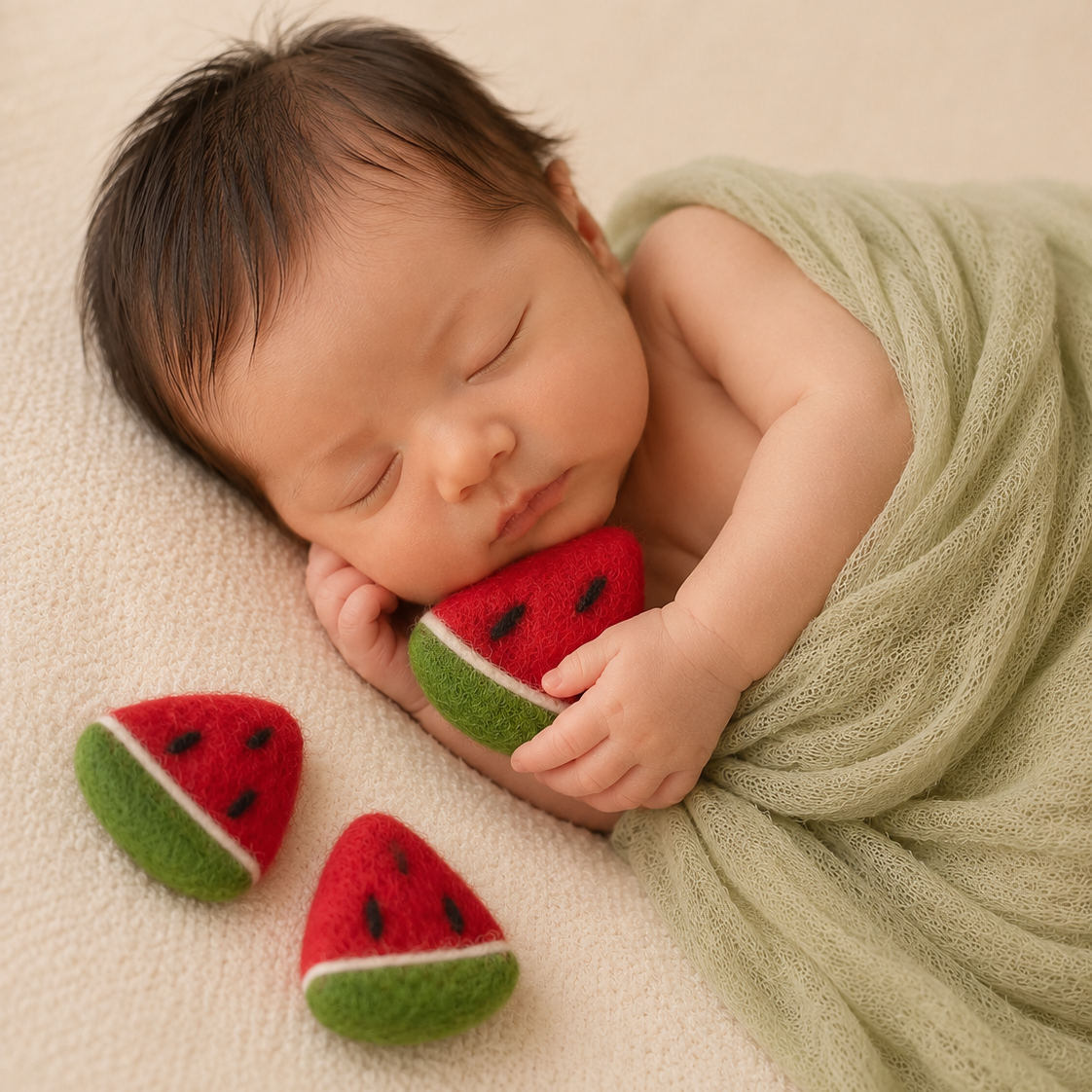 3pcs Pink Watermelon Wool Felt - Photo Booth Prop ulasan dan harga