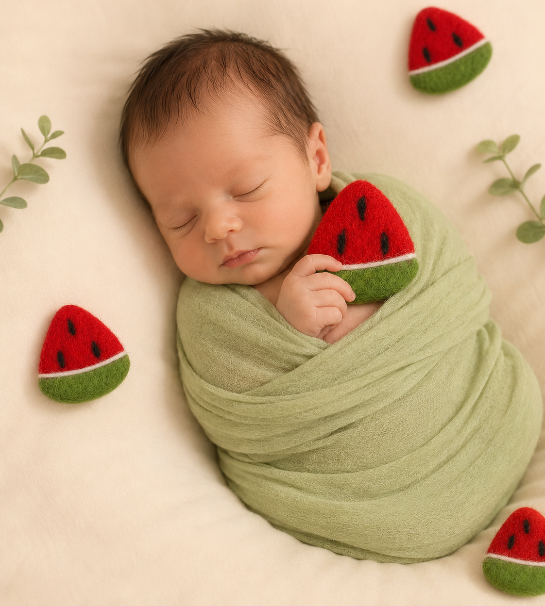 3pcs Pink Watermelon Wool Felt - Photo Booth Prop ulasan dan harga