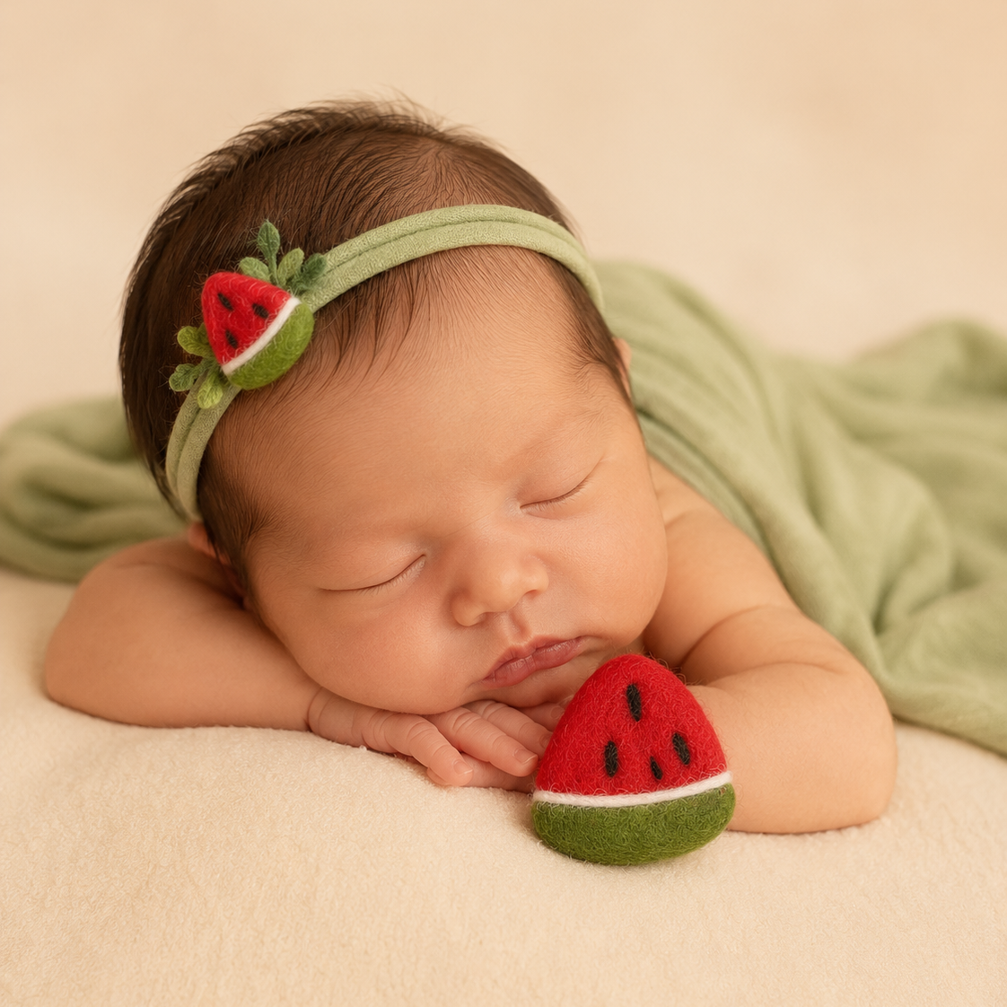 3pcs Pink Watermelon Wool Felt - Photo Booth Prop ulasan dan harga