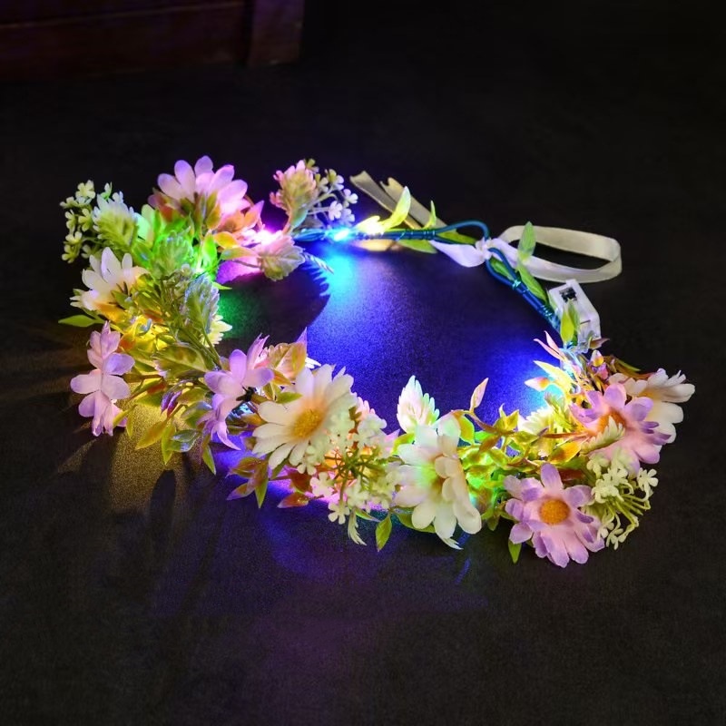 LED Light Up Flower Crown Head - Wedding Arch Flower ulasan dan harga