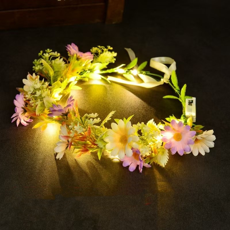 LED Light Up Flower Crown Head - Wedding Arch Flower ulasan dan harga