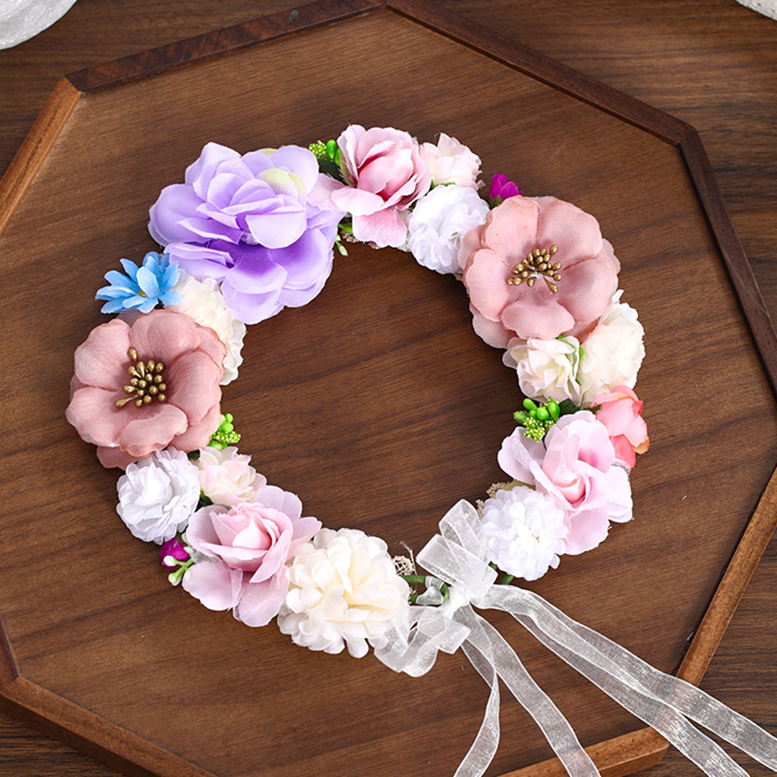 Flower Crown Wreath Bride Garl - Wedding Arch Flower ulasan dan harga