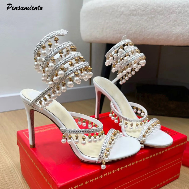 Luxury Rhinestones Pearls Tass - Wedding Fx ulasan dan harga