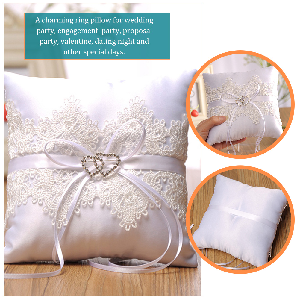 Lace Ring Pillow Club Decorati - Ring Bearer Pillow ulasan dan harga