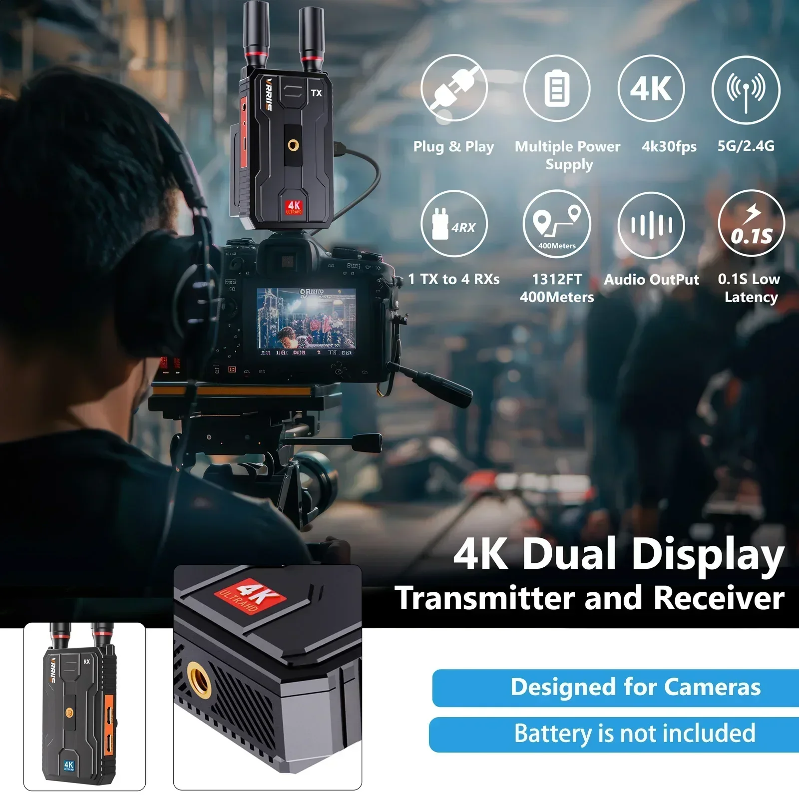 400m 5G 4K Wireless Video Tran - Wedding Support ulasan dan harga