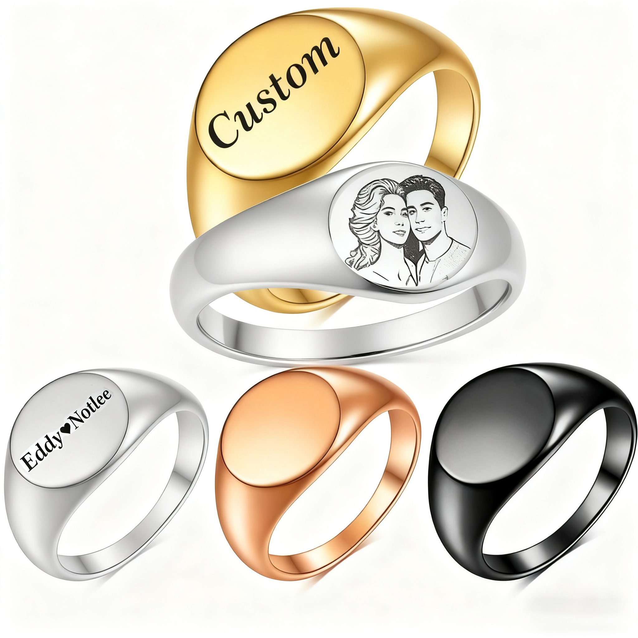 Custom Engraved Picture Logo N - Wedding Zone ulasan dan harga