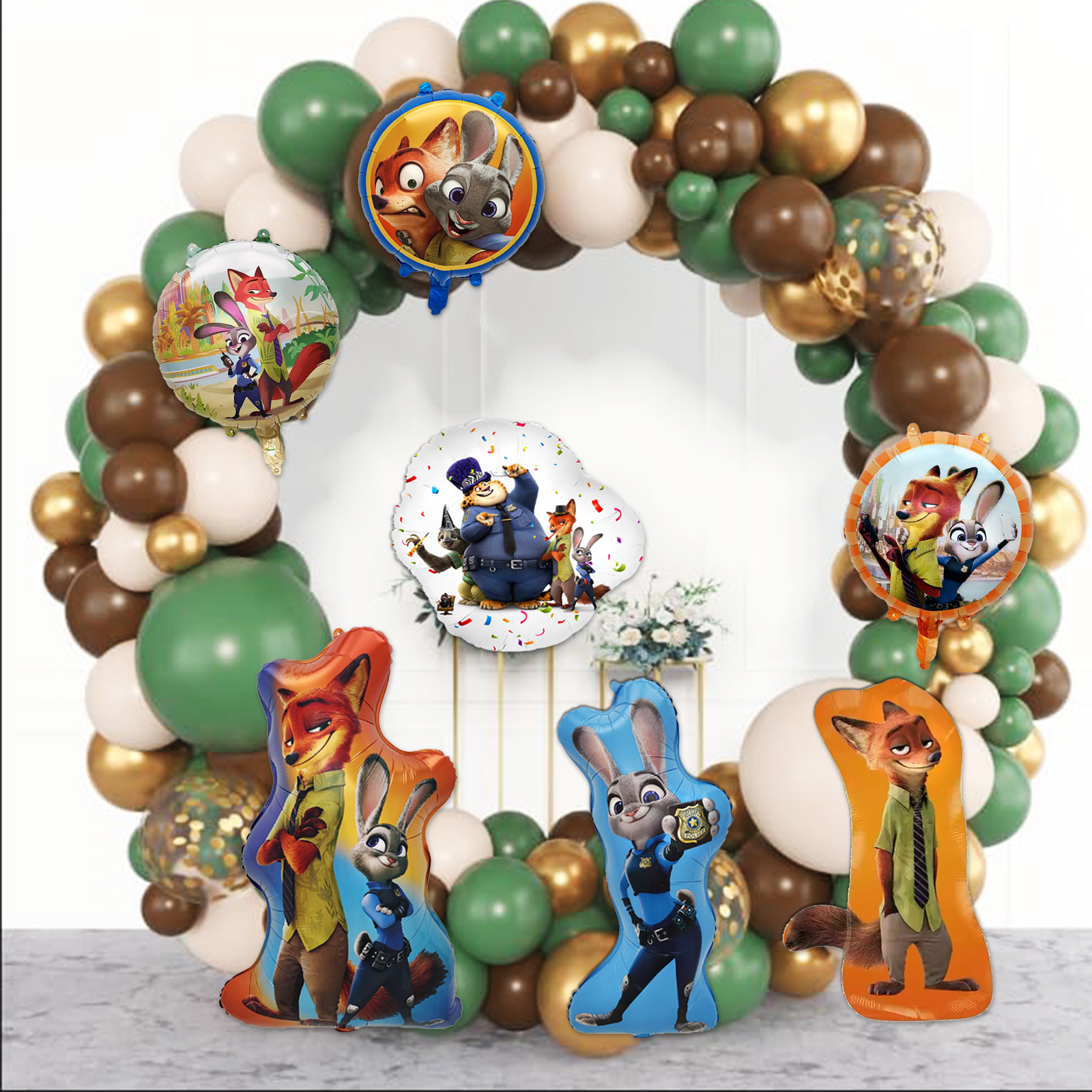 7Pcs Cartoon Figure Decoration - Wedding Zoo ulasan dan harga