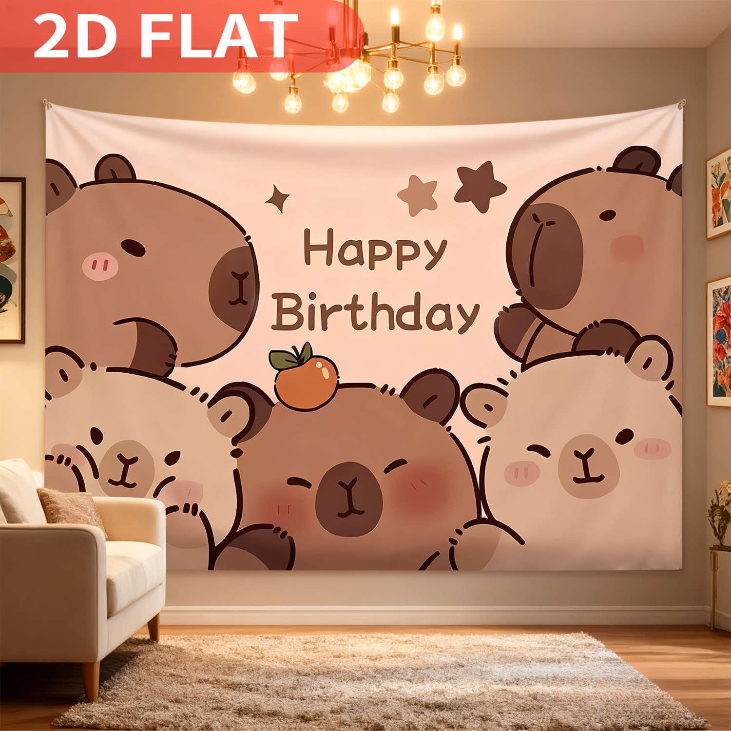 1pc Cute Capybara Theme Kids B - Photo Booth Prop ulasan dan harga