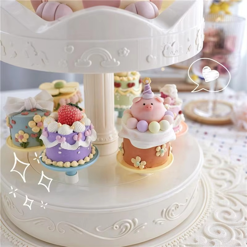 2-tier Automatic Rotating Cake - Wedding Cake Supply ulasan dan harga