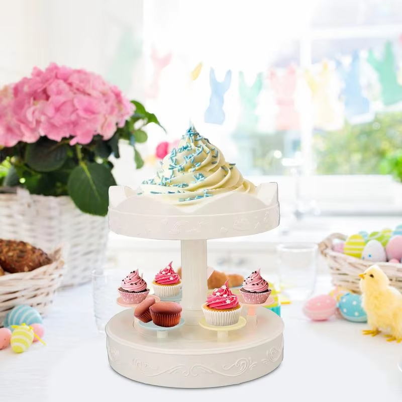 2-tier Automatic Rotating Cake - Wedding Cake Supply ulasan dan harga