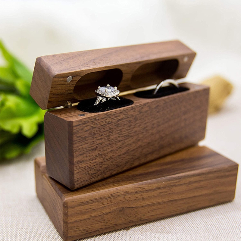 ZB91 Fashion Wood Ring Box for - Ring Bearer Pillow ulasan dan harga