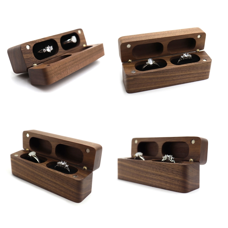 ZB91 Fashion Wood Ring Box for - Ring Bearer Pillow ulasan dan harga