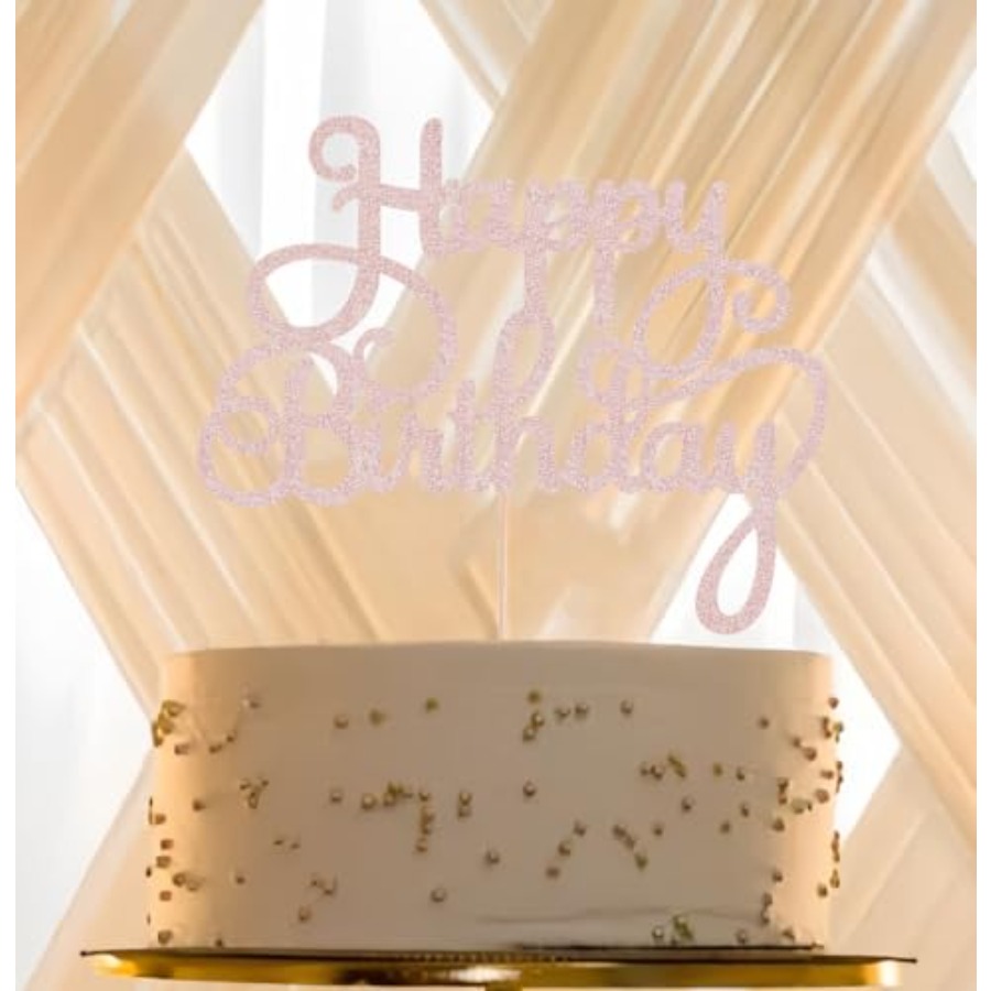 Happy Birthday Cake Topper - G - Photo Booth Prop ulasan dan harga