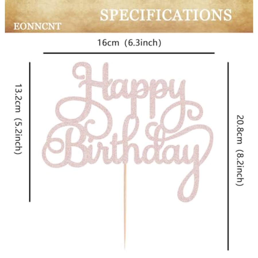 Happy Birthday Cake Topper - G - Photo Booth Prop ulasan dan harga