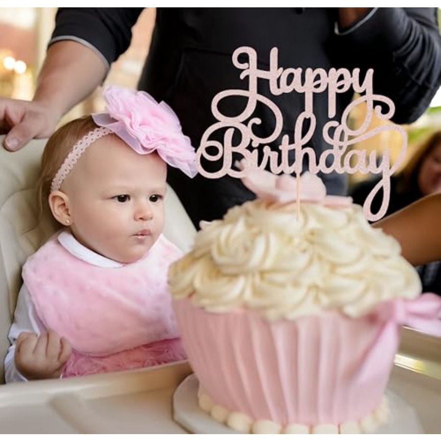Happy Birthday Cake Topper - G - Photo Booth Prop ulasan dan harga