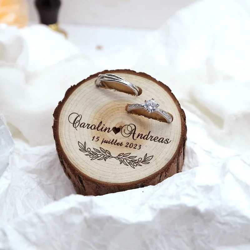 1PCS Free Custom Tree Wooden S - Ring Bearer Pillow ulasan dan harga