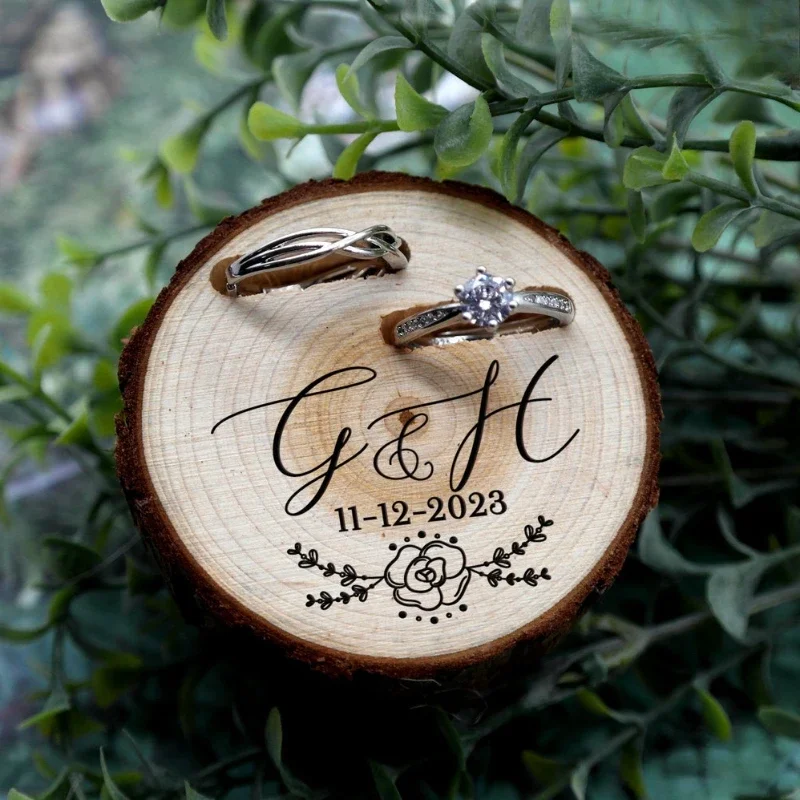 1PCS Free Custom Tree Wooden S - Ring Bearer Pillow ulasan dan harga