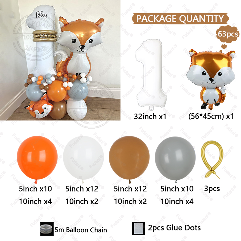63Pcs Jungle Zoo Smart Fox Alu - Wedding Zoo ulasan dan harga