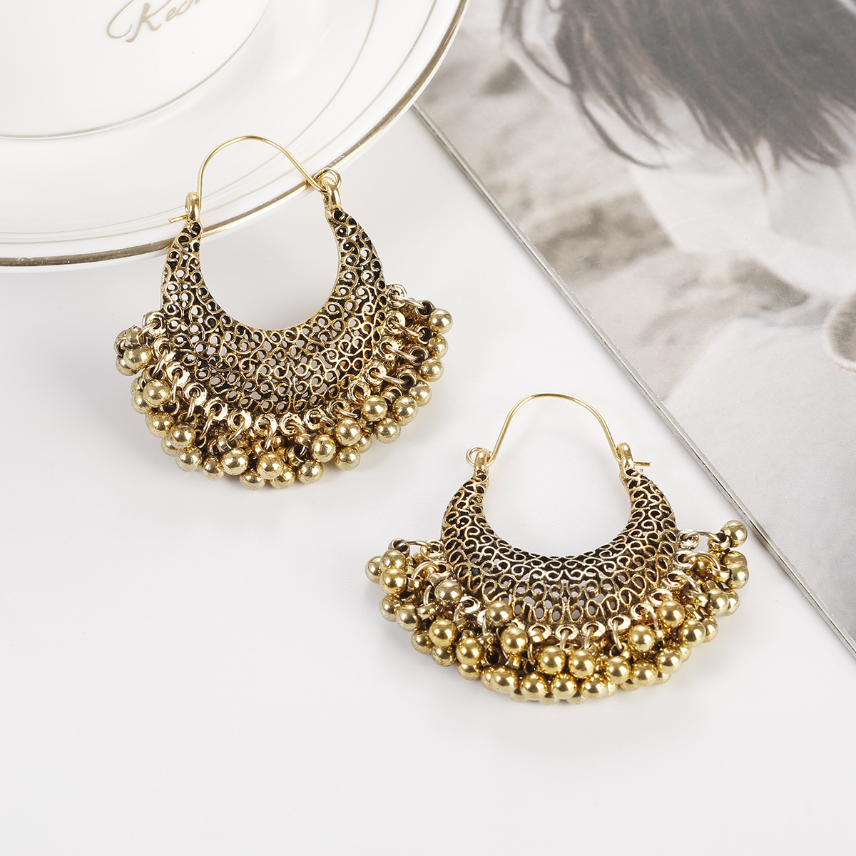 Retro Boho Silver Color Tassel - Indian Wedding Supply ulasan dan harga