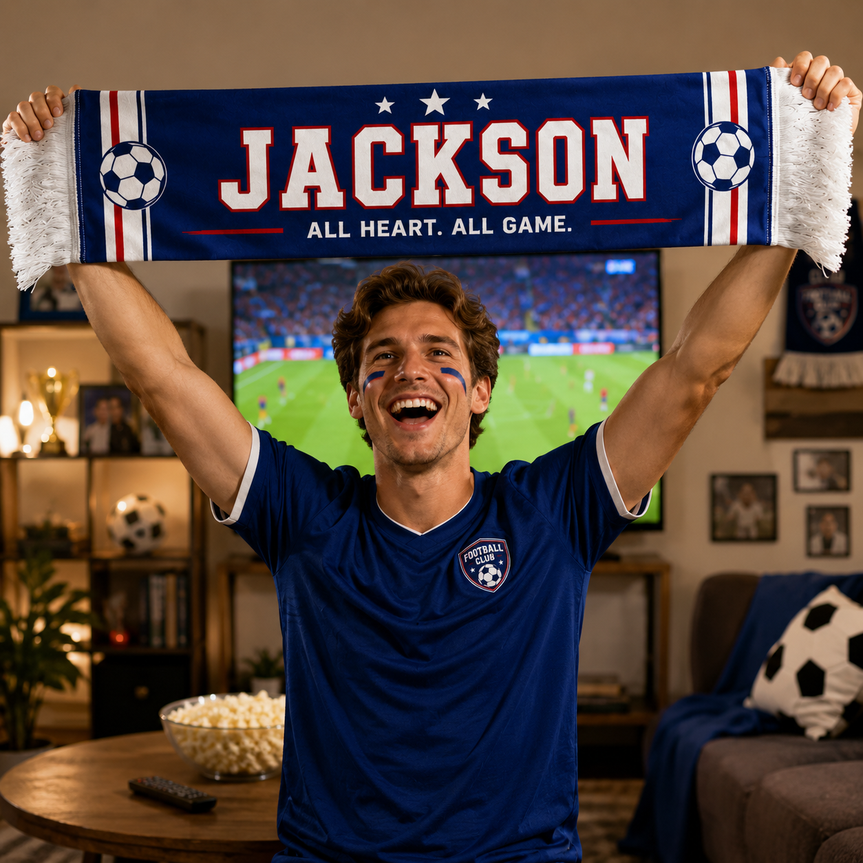 Personalized Soccer Fan Scarf, - Wedding Support ulasan dan harga