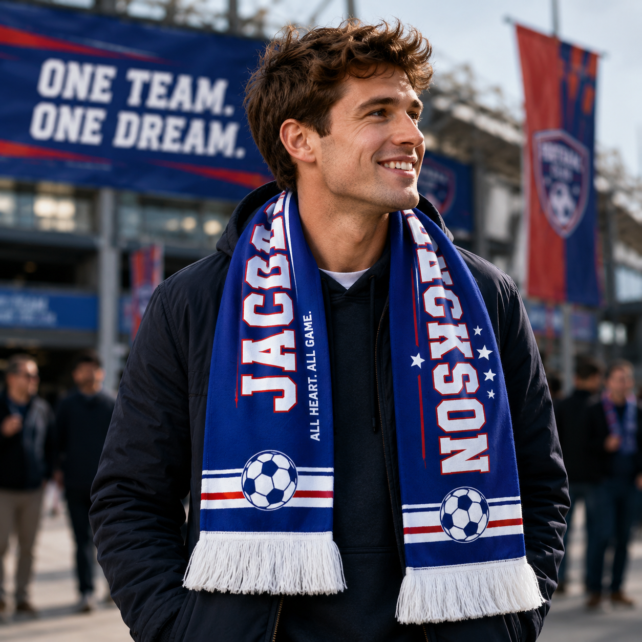 Personalized Soccer Fan Scarf, - Wedding Support ulasan dan harga