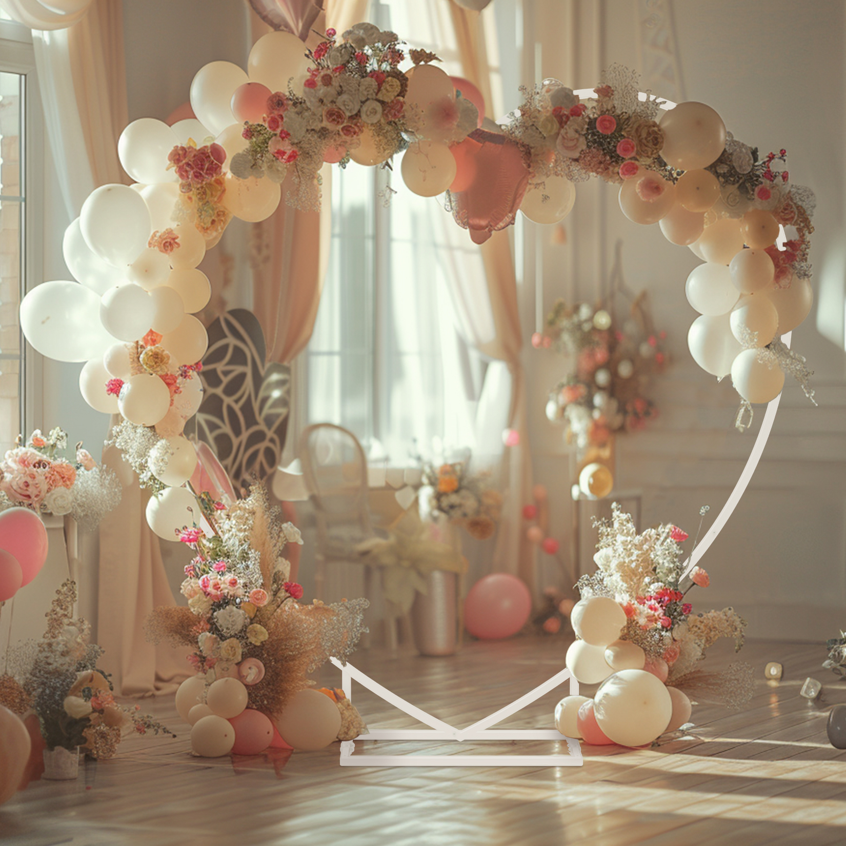 Heart Shaped White Metal Ballo - Wedding Support ulasan dan harga