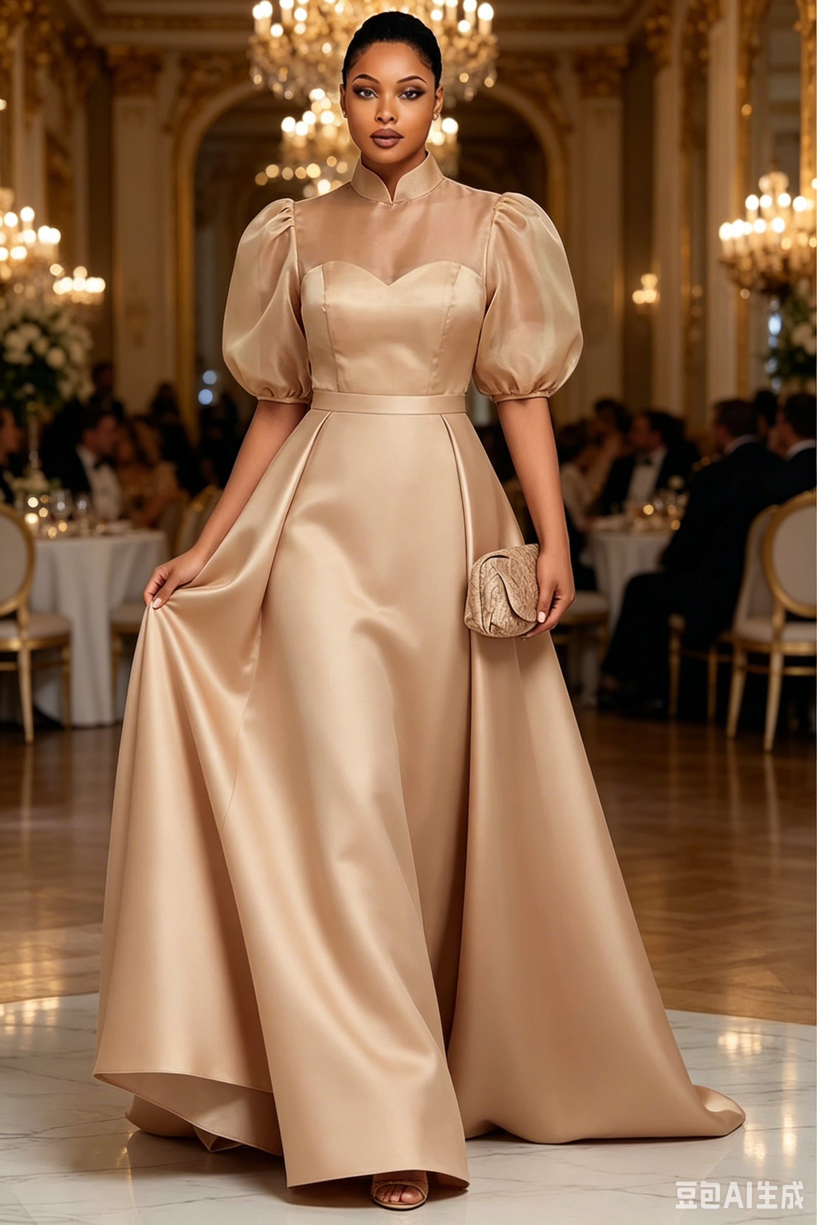 Plus Size Elegant Satin Prom D - Wedding Support ulasan dan harga