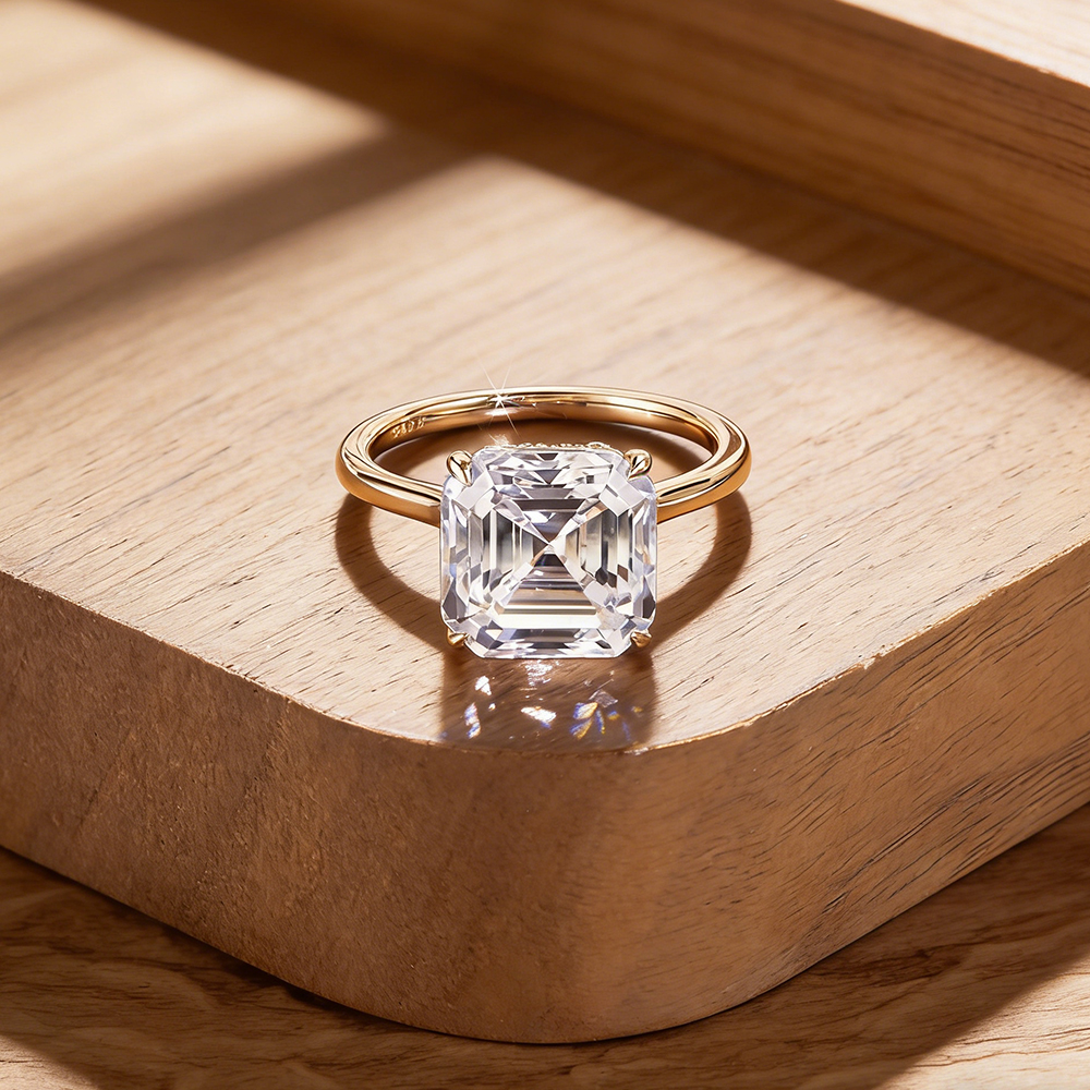 EWYA Asscher Cut 1/2/3/5CT 3EX - Wedding Zone ulasan dan harga