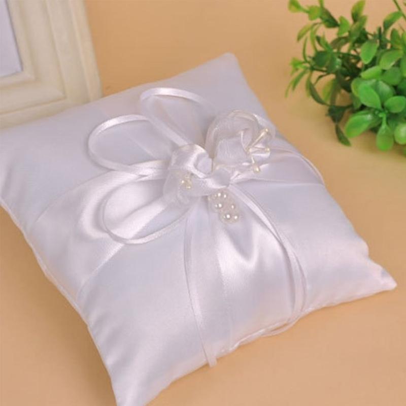 P9FE Wedding Pearls Rings Pill - Ring Bearer Pillow ulasan dan harga