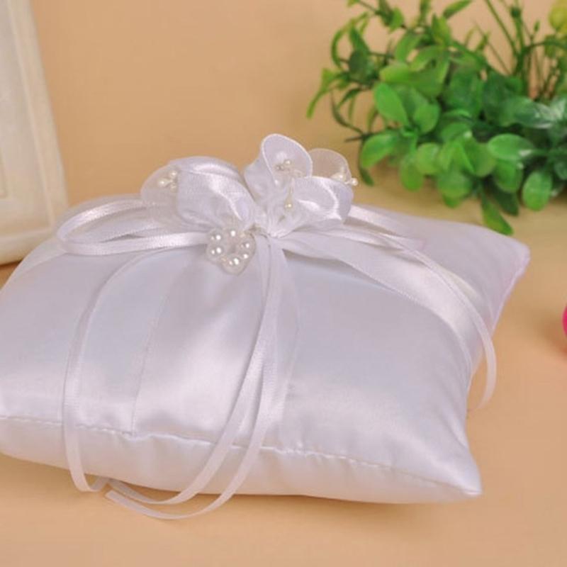P9FE Wedding Pearls Rings Pill - Ring Bearer Pillow ulasan dan harga