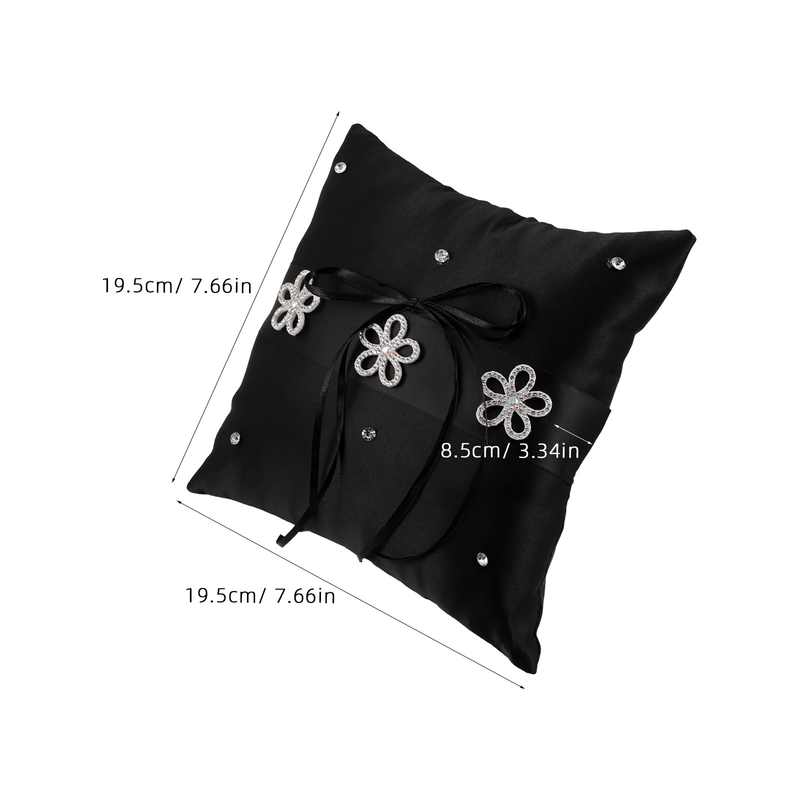 Black Lace Wedding Ring Pillow - Ring Bearer Pillow ulasan dan harga