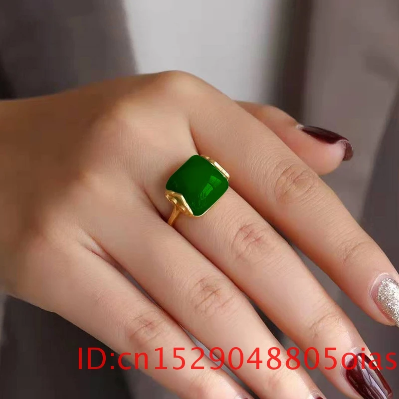 Natural Hetian Jade Ring Fashi - Wedding Zone ulasan dan harga
