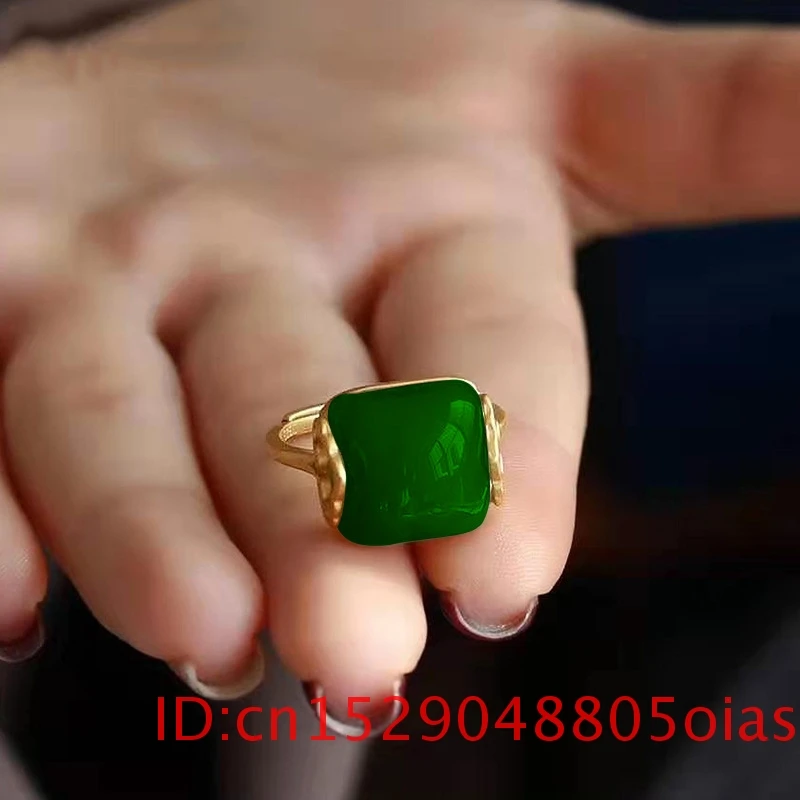 Natural Hetian Jade Ring Fashi - Wedding Zone ulasan dan harga